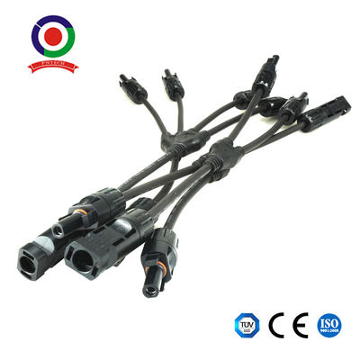 1 Pair Y Branch Parallel Solar Panel Adaptor Cable Connectors 1M2F + 2M1F