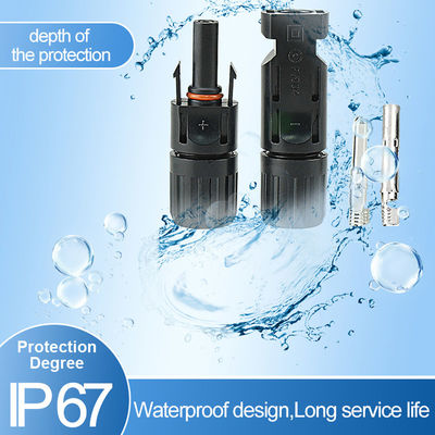 IP67 Waterproof Solar Panel Cable Connectors Male / Female 1 Pair